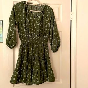 Dark green long sleeve dress